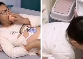 Cậu bé đưa táo cho bố ăn, biết chỗ con rửa táo, bố lập tức ”đứng hình”