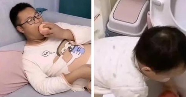 Cậu bé đưa táo cho bố ăn, biết chỗ con rửa táo, bố lập tức ”đứng hình”