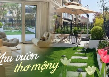 Khoảng sân 80m2 ở tầng 1 biến thành khu vườn thơ mộng nhờ đôi bàn tay của người phụ nữ