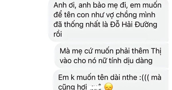 Vợ cầu cứu chồng vì bà nội muốn thêm “Thị” vào tên cháu, năn nỉ hết lời nhưng nhận về câu trả lời đắng cay