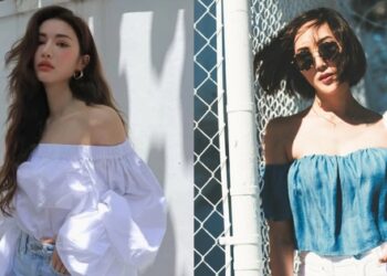 Những kiểu áo hở vai ‘làm mưa làm gió’ thời gian qua