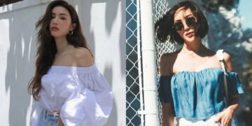 Những kiểu áo hở vai ‘làm mưa làm gió’ thời gian qua