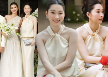 Chấm điểm 10 cho trang phục đi ăn cưới của Hoa hậu Đặng Thu Thảo: Thanh lịch, nền nã, sang trọng