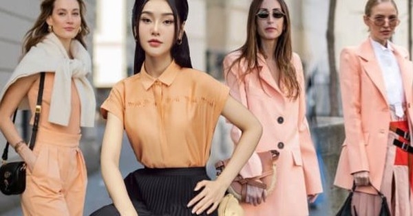 Phối đồ công sở với tông cam đào ‘hot trend’