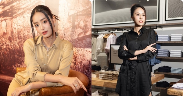 2 nàng Á hậu Ngọc Hằng, Khánh Linh đọ sắc với đầm lụa thanh lịch tại sự kiện thời trang