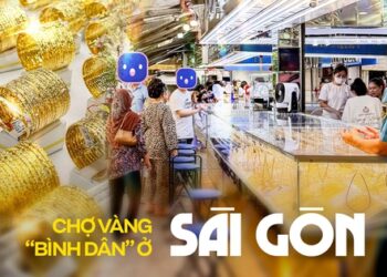 Chợ bán vàng “bình dân” nhất Sài Gòn: Giá vàng tăng cao nhưng cuối tuần vẫn hút khách ghé mua trang sức