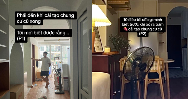 Kinh nghiệm hay khi cải tạo chung cư cũ của gia đình ở Hà Nội, bổ ích cho ai có nhu cầu cải tạo nhà