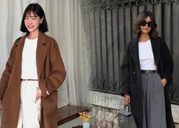 Cách mặc áo dáng dài cho người thấp bé