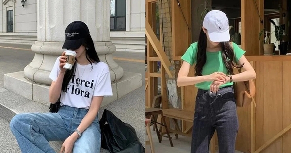 Công thức phối áo thun và quần jeans trẻ trung