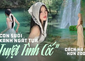 Check-in “nàng thơ” tại con suối đẹp xanh ngắt một màu, đẹp đến mức không mỹ từ nào tả xiết