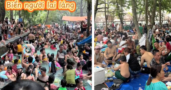 Cảnh tượng chen chúc tại một khu du lịch trong dịp lễ 30/4 khiến nhiều người “nhìn thôi đã thấy khó thở”