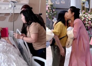 Mẹ chồng Phương Oanh được khen “quý con dâu lắm” khi ôm hôn chào đón con dâu và cháu nội trở về nhà