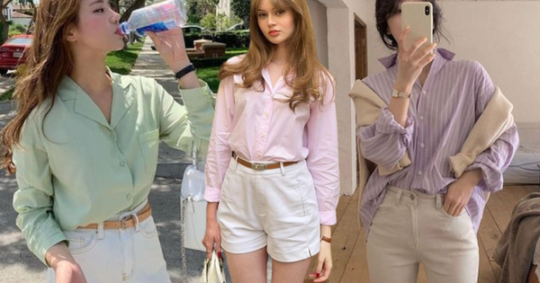 Ngắm gái xinh từ Á sang Âu diện sơ mi pastel, bạn ắt hẳn sẽ muốn sắm vài chiếc về tủ đồ diện dần
