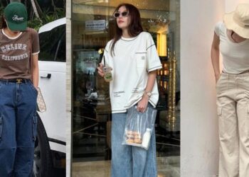 Tham khảo Kỳ Duyên 10 cách mặc áo thun và quần ống rộng sành điệu xuất sắc trong mùa hè