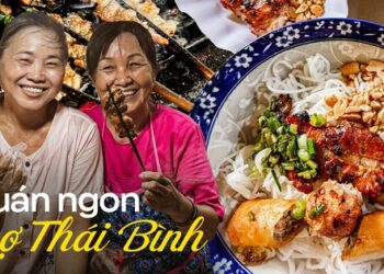 Ẩm thực trong chợ: Quán bún thịt nướng kẹp que tre biến tấu 3 miền tuổi đời gần 70 năm, từ dân văn phòng đến khách nước ngoài đều mê đắm