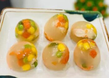 Ấn tượng với món tôm pha lê đẹp mắt
