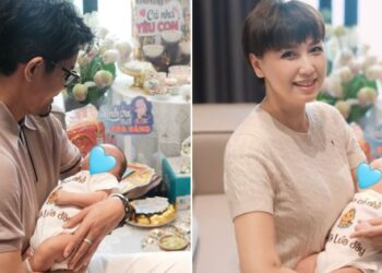 Bố Doãn Hải My hiếm hoi xuất hiện bên vợ, “dân chơi hip hop” ngày nào giờ là ông ngoại cực phong độ