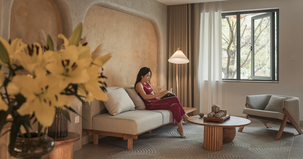 Ngắm căn nhà theo phong cách Wabi Sabi ở Ecopark, mộc mạc nhưng tinh tế, diện tích không lớn nhưng vẫn có nhiều không gian chung