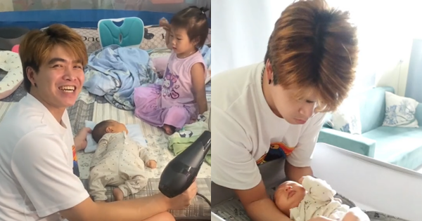 ”Ông bố ở cữ” được các mẹ bỉm chia sẻ và nhắc tên chồng, ai xem cũng nói “vợ kiểu thừa thãi trong nhà ấy”