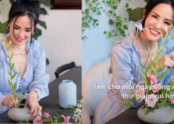 Diva Hồng Nhung trổ tài cắm hoa, hội chị em bị “hút hồn” bởi chiếc bình lấy cảm hứng từ hòn đá trong vườn nhà