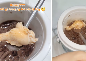 Cốc trà sữa có đùi gà bên trong khiến dân mạng “phát hoảng”, biết sự thật mới thấy trầm trồ