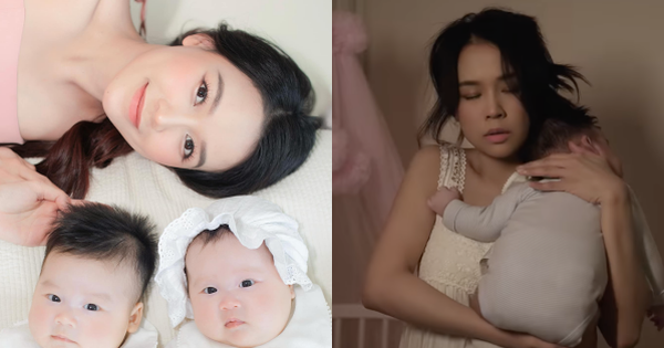 Đầu bù tóc rối, mặt mũi phờ phạc vì chăm 2 con nhưng mẹ bỉm Sam vẫn được khen quá xinh