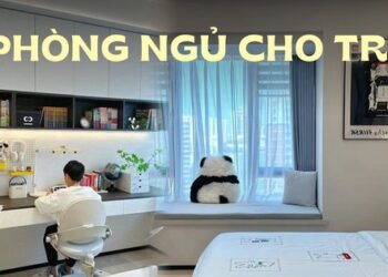 Căn phòng ngủ kiêm phòng học rất lý tưởng dù chỉ 18m2 vẫn thoáng đãng