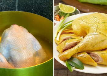 Luộc gà nên đặt úp hay ngửa mới đúng?
