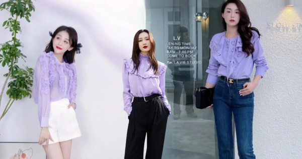 Sơ mi tím mùa này “đốn tim”, chị em phải biết kết hợp thế này mới sành điệu và không bị “quê kiểng”