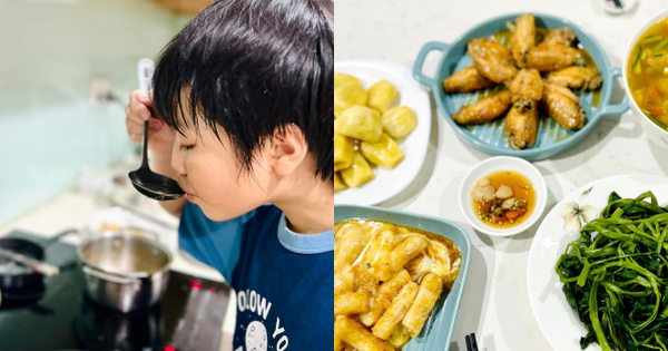 Ước con trai nghỉ hè 12 tháng vì đi làm về có cơm ngon canh ngọt đợi sẵn, nhìn mâm cơm ai cũng nức nở