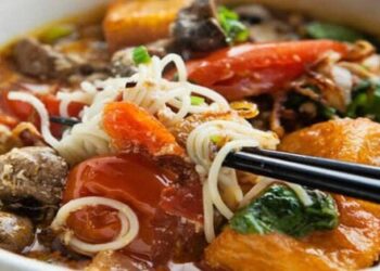 Món bún riêu đặc biệt ở Bình Dương bạn nên thử một lần