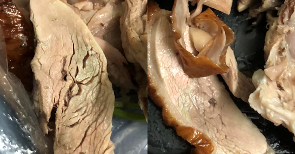 Miếng thịt vịt màu xanh đỏ khiến dân mạng tranh cãi: Người bảo “khúc xạ ánh sáng”, người nói thịt ôi sắp hỏng, tóm lại có ăn được không?