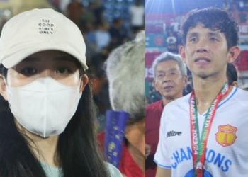 Camera bắt trọn nhan sắc vợ thạc sỹ mới cưới của Hồng Duy, nàng WAG ngượng ngùng khi lần đầu xuất hiện