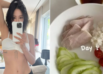 Bữa ăn chỉ vỏn vẹn vài thứ, bảo sao mỹ nhân này dù U45 mà body vẫn cực nuột