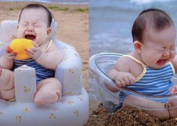 Cười sảng lần đầu đi biển của hội “ít răng và chưa bỏ bỉm”: Đứa khóc thét, đứa trầm ngâm nhưng mê nhất thứ này