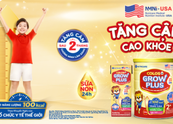 Nutricare Colos24h Grow Plus mới giúp trẻ tăng cân sau 2 tháng