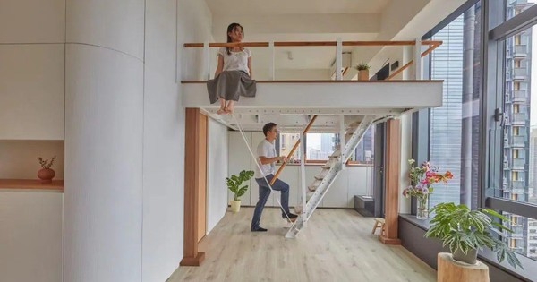 Căn hộ rộng 19m2 được cải tạo thành không gian đủ cho 3 người ở vẫn thoáng mát, thậm chí đón được khách tới chơi