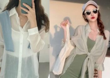 Công thức phối đồ với áo sơ mi voan mỏng cho ngày hè
