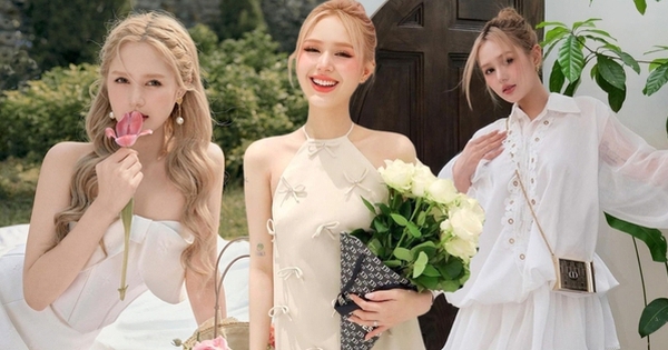 Xoài Non tóc vàng xinh bất chấp, mỗi lần diện váy trắng lại khiến người nhìn “say nắng”