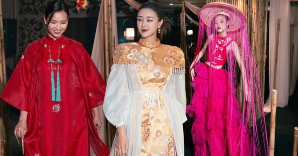 Lã Thanh Huyền diện áo dài cách tân, trình diễn BST cảm hứng từ tín ngưỡng thờ Mẫu của NTK Cao Minh Tiến