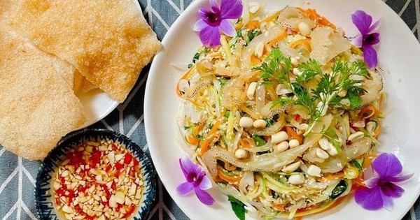 Cách làm món nộm sứa xoài xanh đơn giản