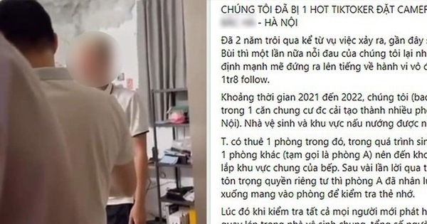 Xôn xao bài tố hot Tiktoker đặt camera quay lén trong nhà vệ sinh chung cư, có 5 nạn nhân đều là nữ