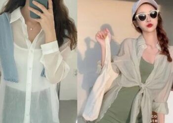Mách nàng cách diện áo sơ mi voan mỏng vừa đẹp vừa kín đáo