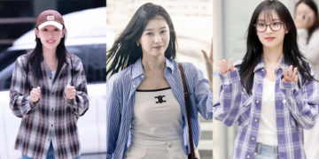 3 mẫu áo sơ mi kẻ dễ mặc lại cực trẻ trung của Kim Ji Won chị em nên có trong tủ đồ