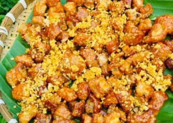 Tóp mỡ mắm hành – món ăn vặt tưởng khó mà dễ